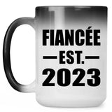 Fiancee Established EST. 2023 - 15oz Color Changing Mug