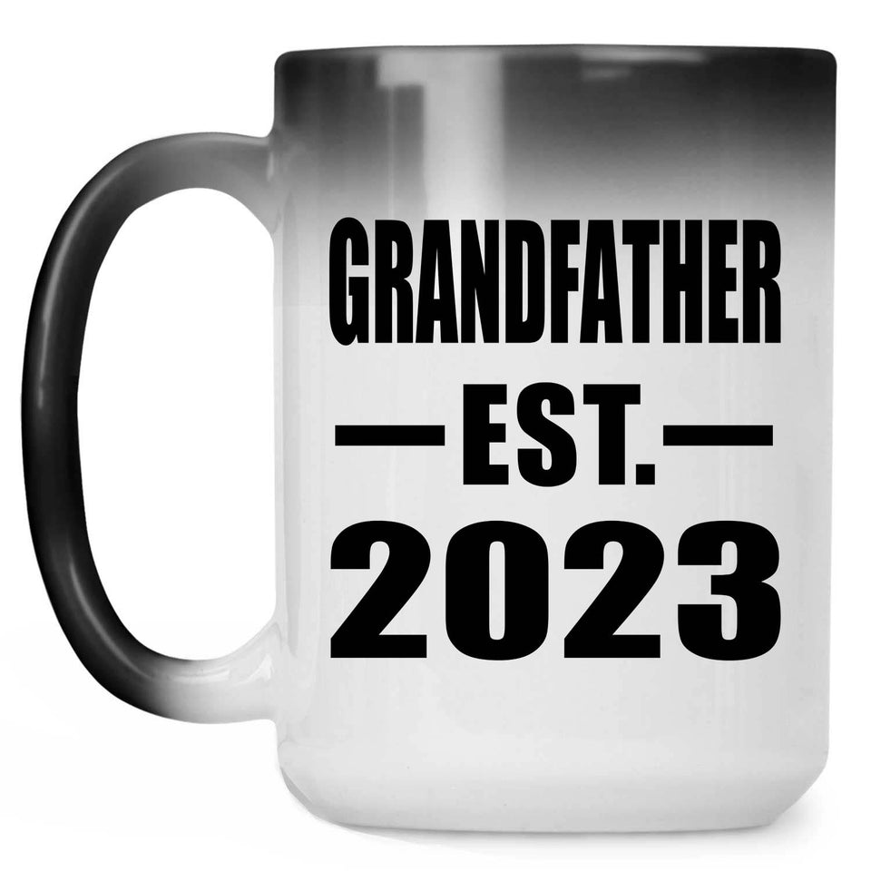 Grandfather Established EST. 2023 - 15oz Color Changing Mug