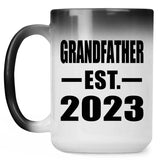Grandfather Established EST. 2023 - 15oz Color Changing Mug