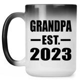 Grandpa Established EST. 2023 - 15oz Color Changing Mug