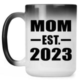 Mom Established EST. 2023 - 15oz Color Changing Mug