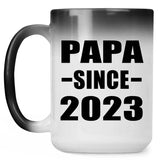 Papa Since 2023 - 15oz Color Changing Mug