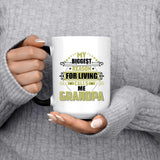 My Biggest Reason For Living Calls Me Grandpa - 15 Oz Color Changing Mug
