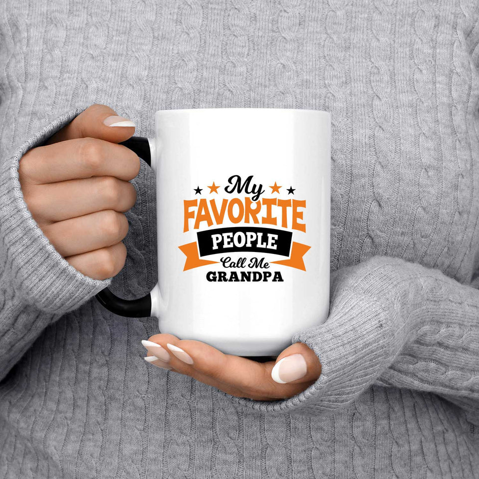 My Favorite People Call Me Grandpa - 15 Oz Color Changing Mug