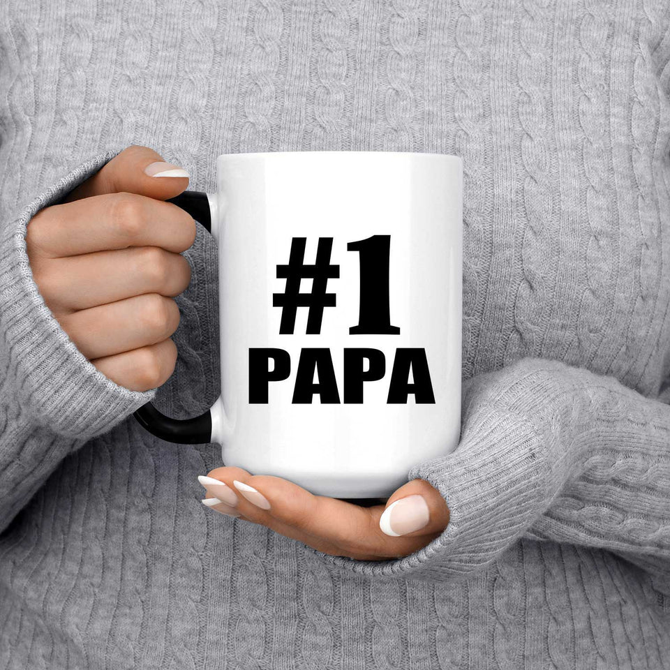 Number One #1 Papa (Grandpa) - 15 Oz Color Changing Mug
