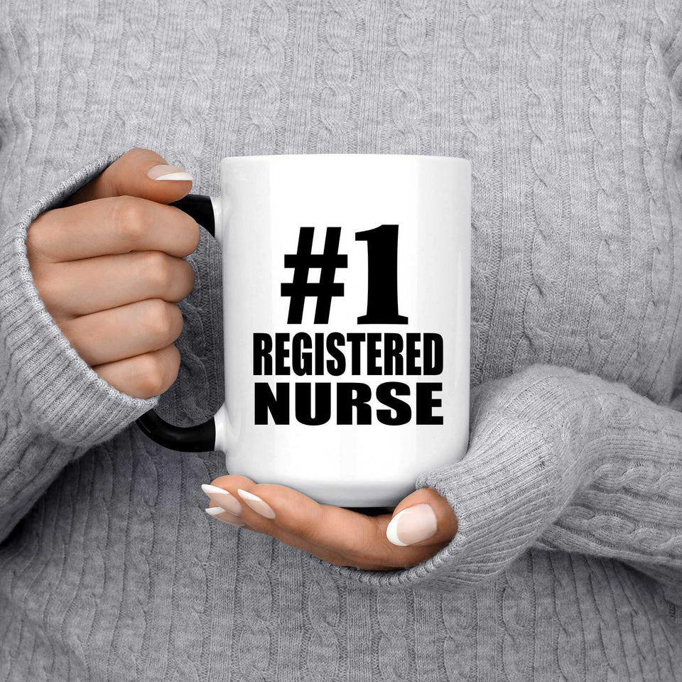 Number One #1 Registered Nurse - 15 Oz Color Changing Mug