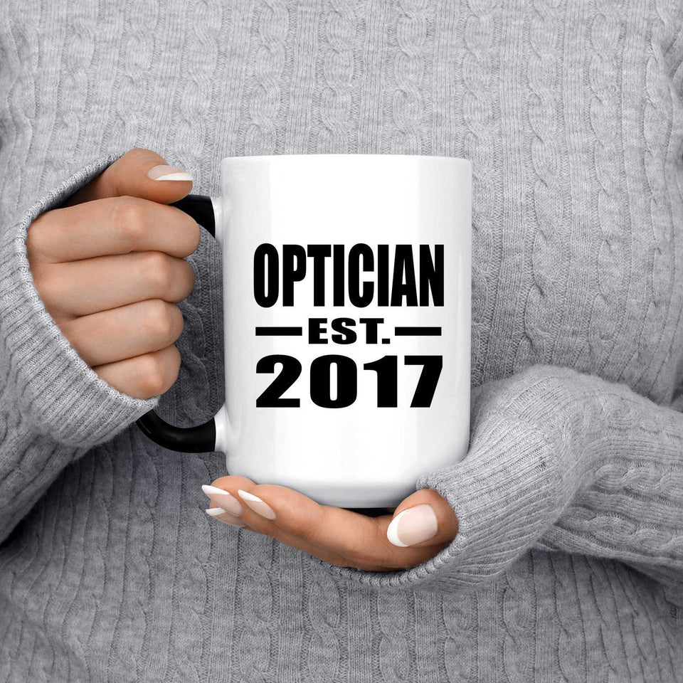 Optician Established EST. 2017 - 15 Oz Color Changing Mug
