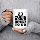 23rd Anniversary 23 Years Down Lifetime To Go - 15 Oz Color Changing Mug