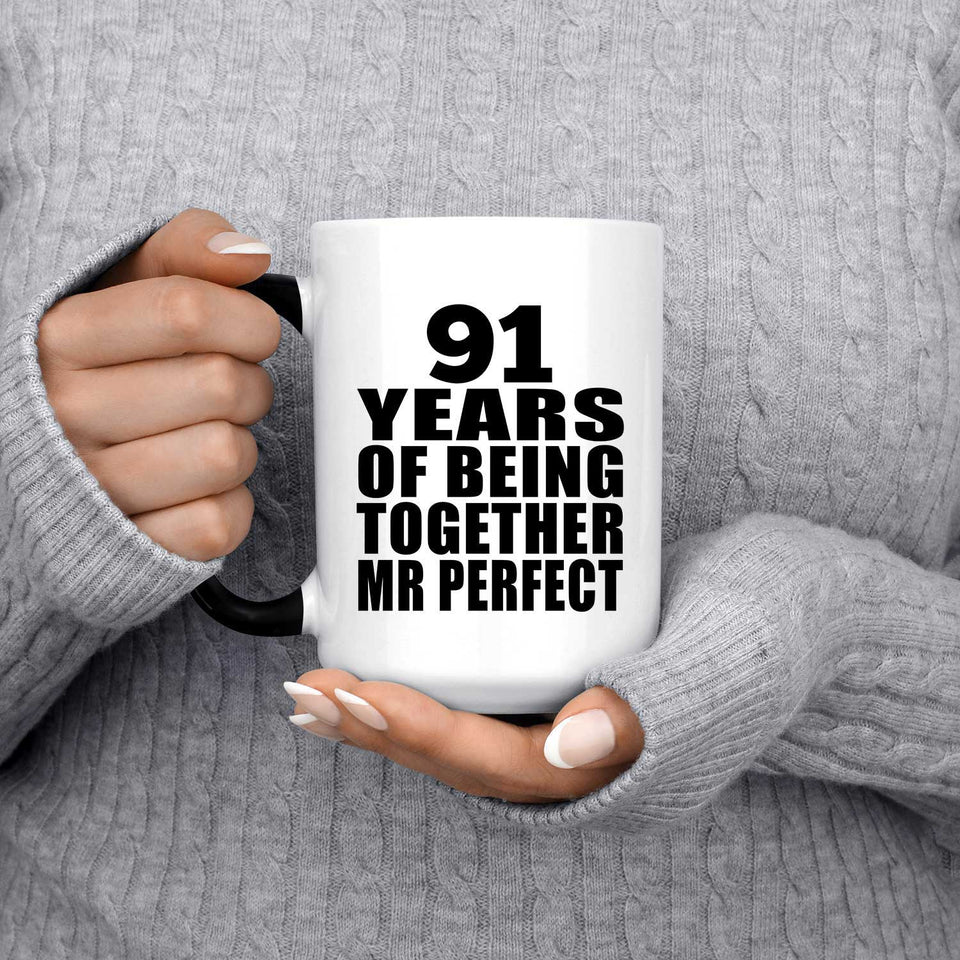 91st Anniversary 91 Years Of Being Mr Perfect - 15 Oz Color Changing Mug