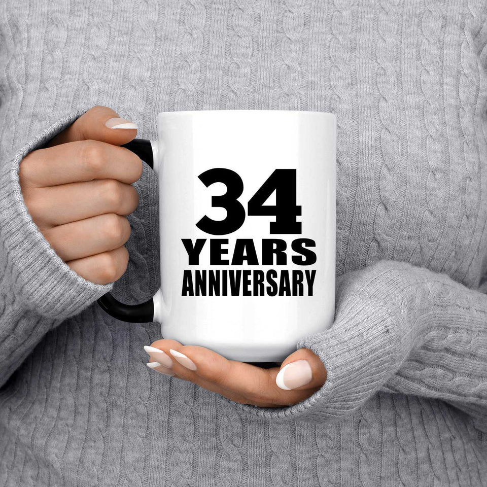 34th Anniversary 34 Years - 15 Oz Color Changing Mug
