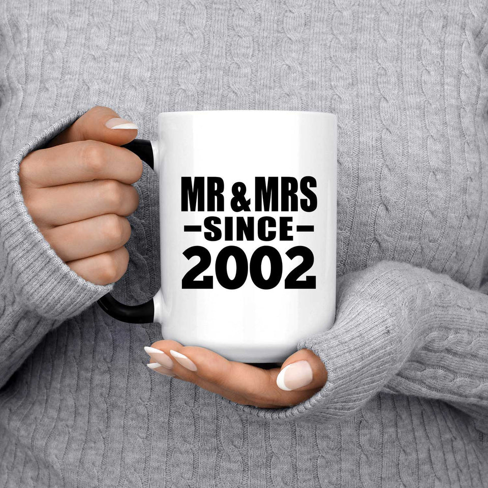 22nd Anniversary Mr & Mrs Since 2002 - 15 Oz Color Changing Mug
