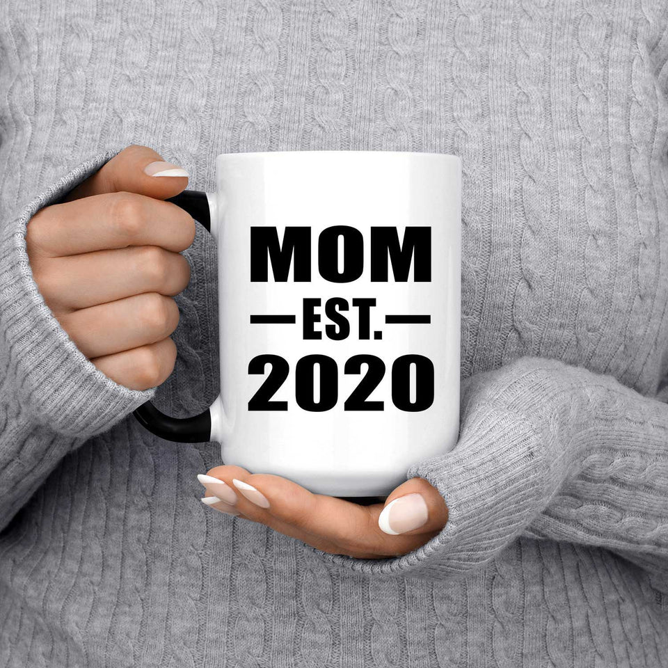 Mom Established EST. 2020 - 15oz Color Changing Mug