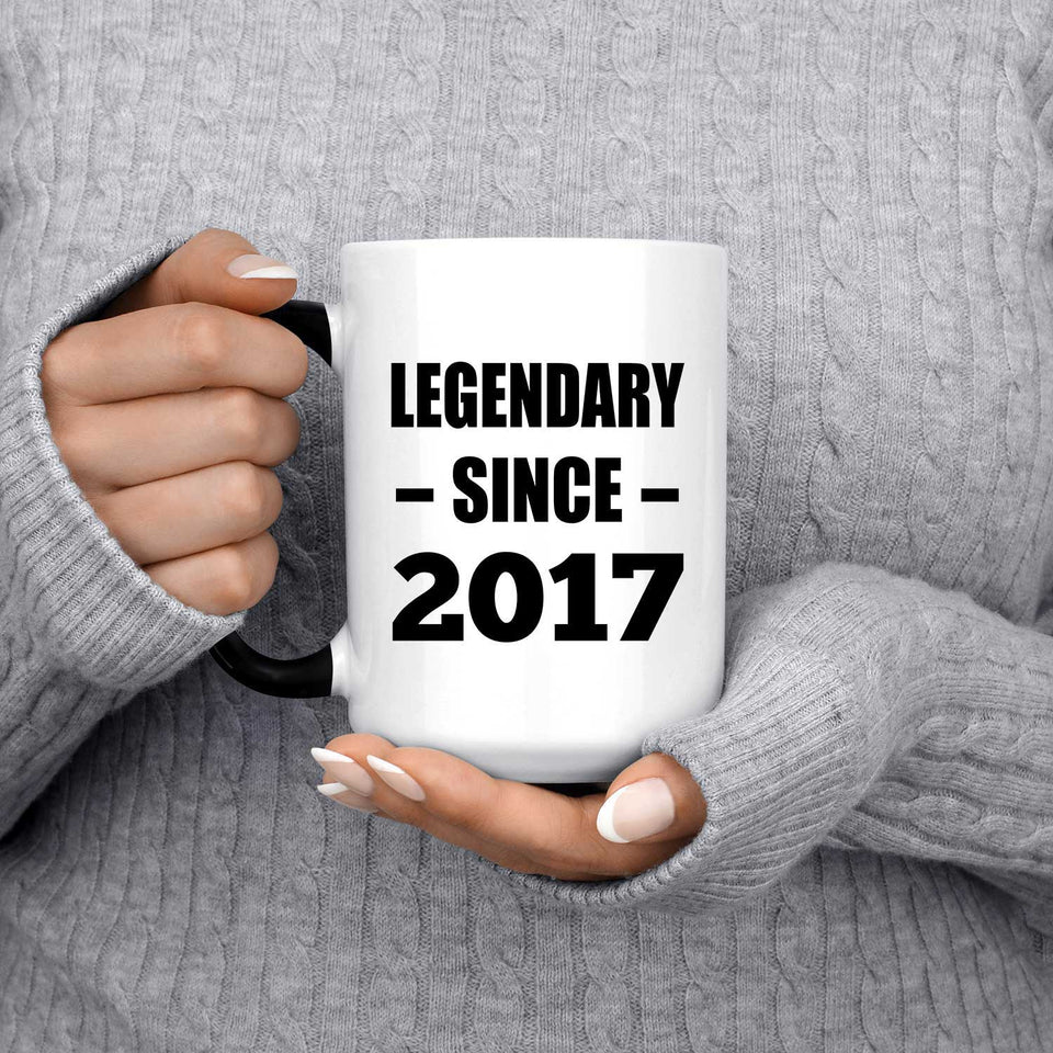 7th Birthday Legendary Since 2017 - 15oz Color Changing Mug