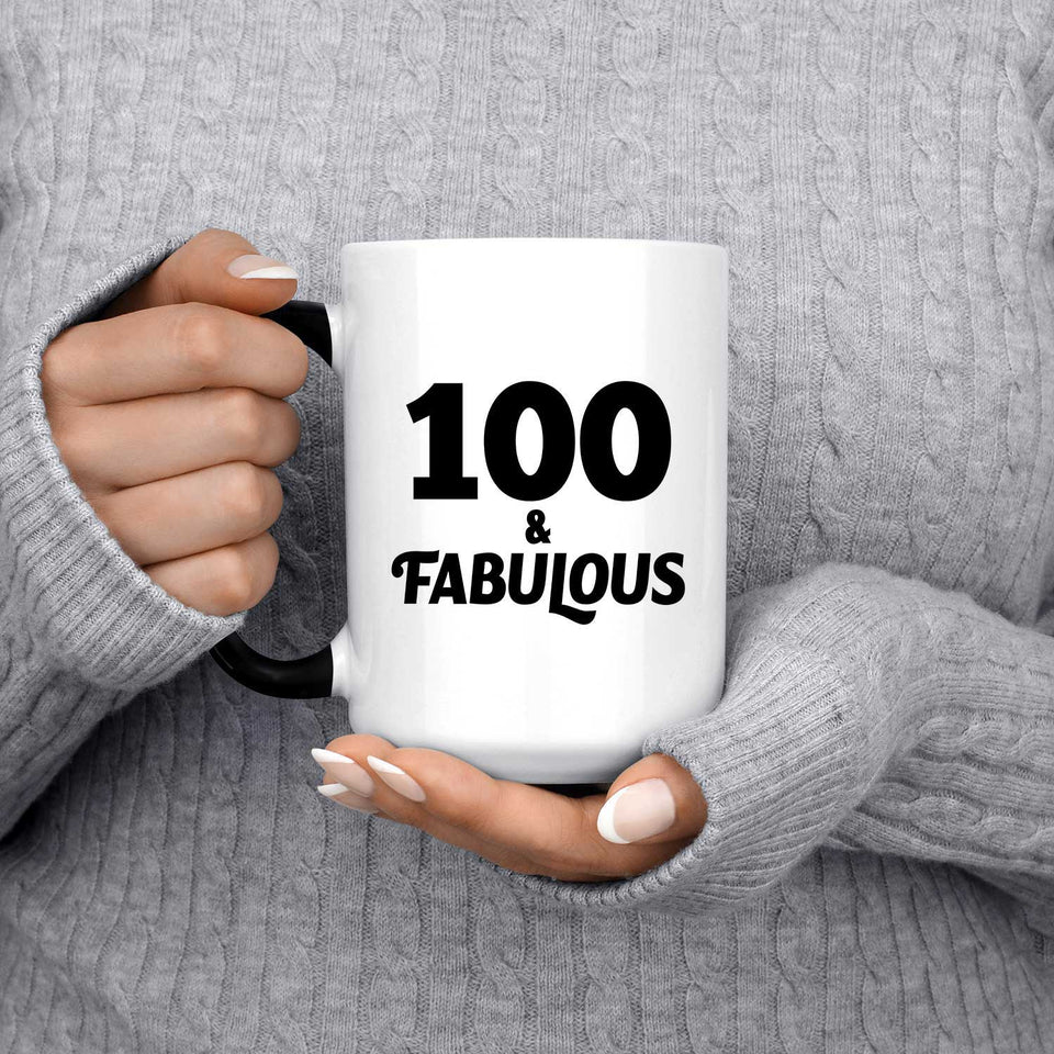 100th Birthday 100 & Fabulous - 15oz Color Changing Mug