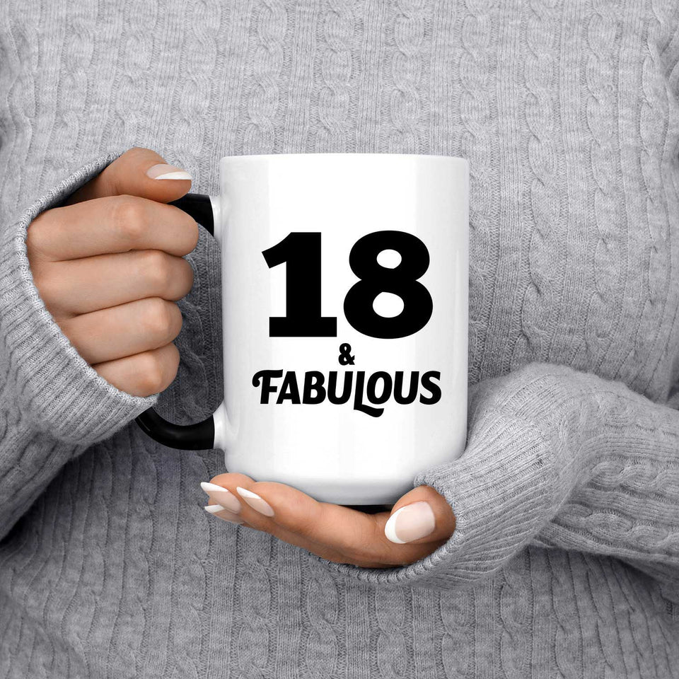 18th Birthday 18 & Fabulous - 15oz Color Changing Mug