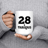 28th Birthday 28 & Fabulous - 15oz Color Changing Mug
