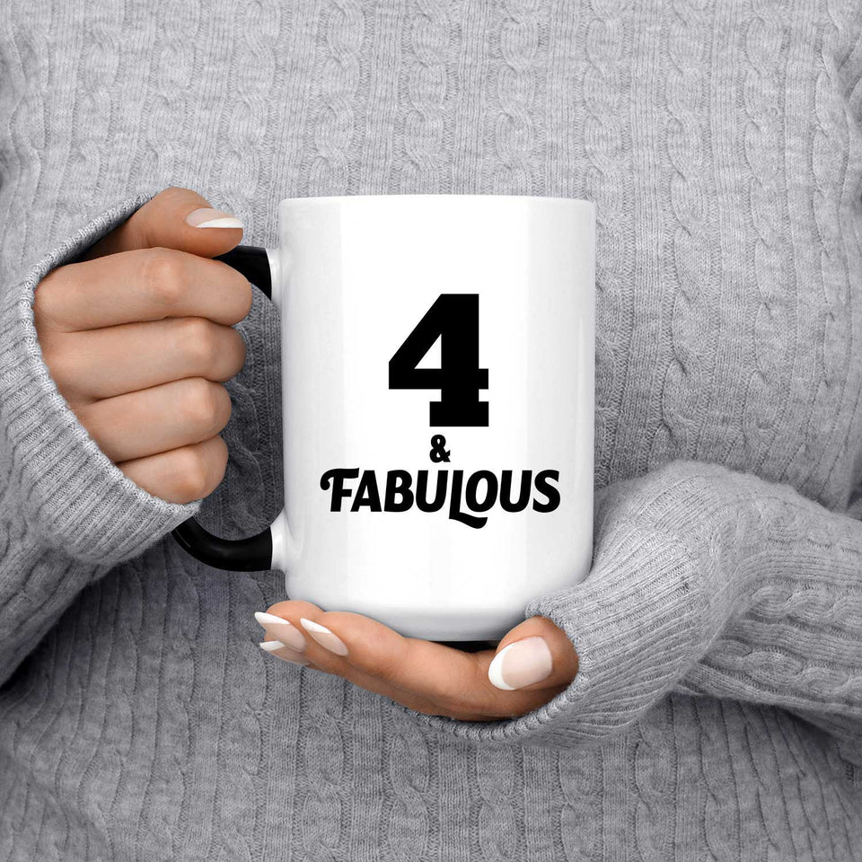 4th Birthday 4 & Fabulous - 15oz Color Changing Mug