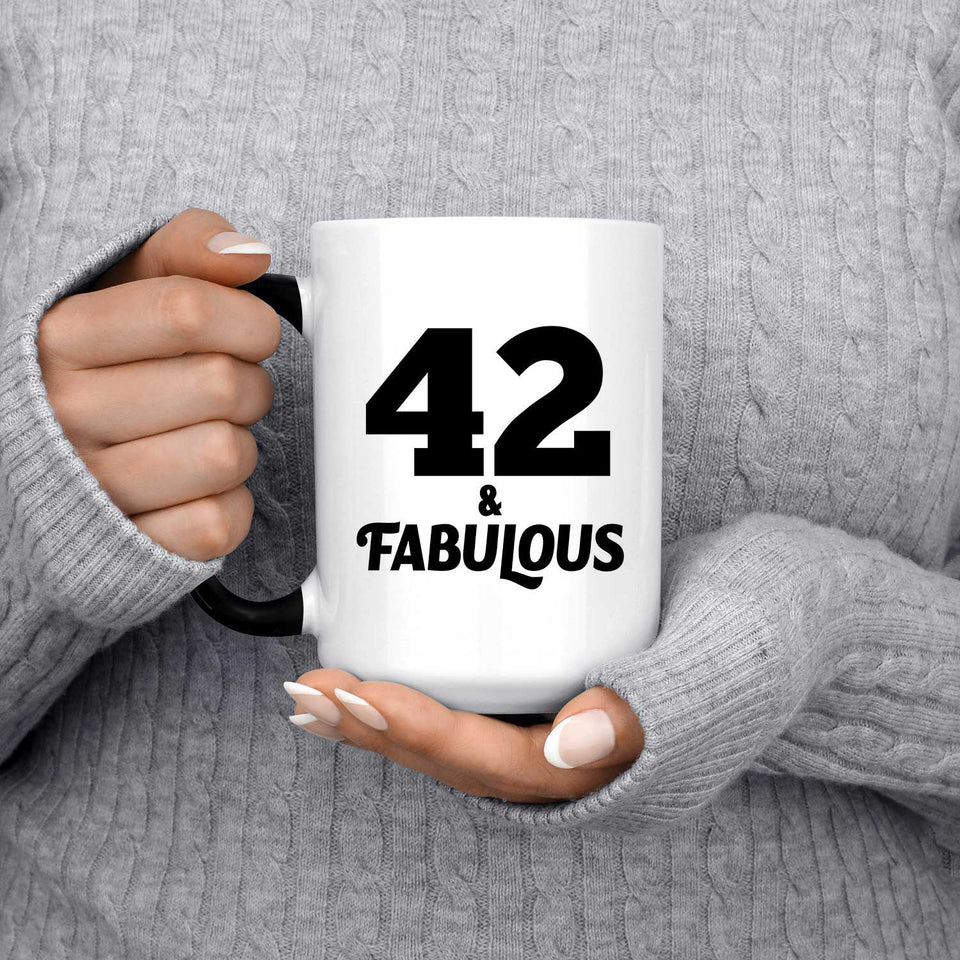 42nd Birthday 42 & Fabulous - 15oz Color Changing Mug