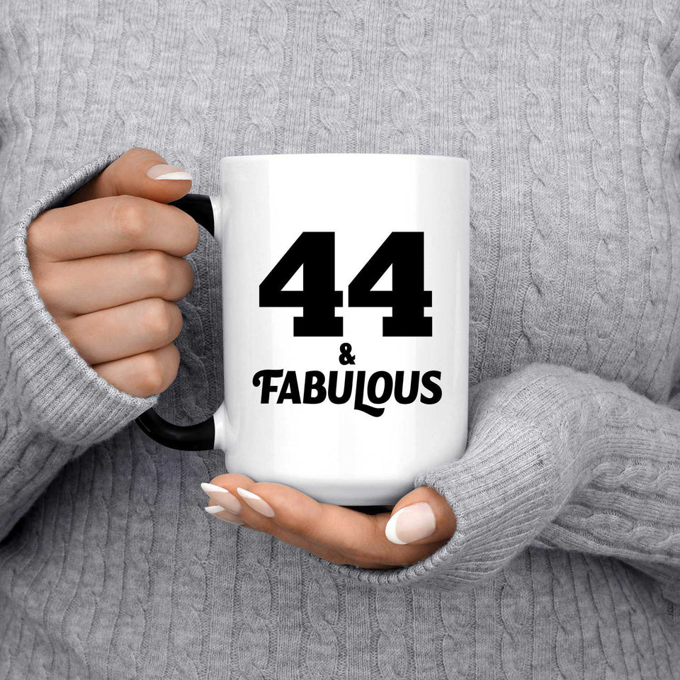 44th Birthday 44 & Fabulous - 15oz Color Changing Mug