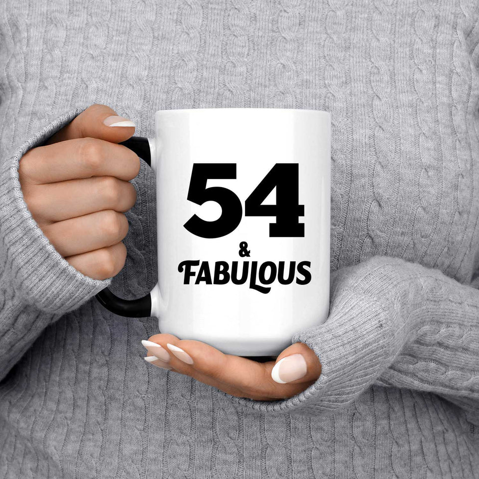 54th Birthday 54 & Fabulous - 15oz Color Changing Mug