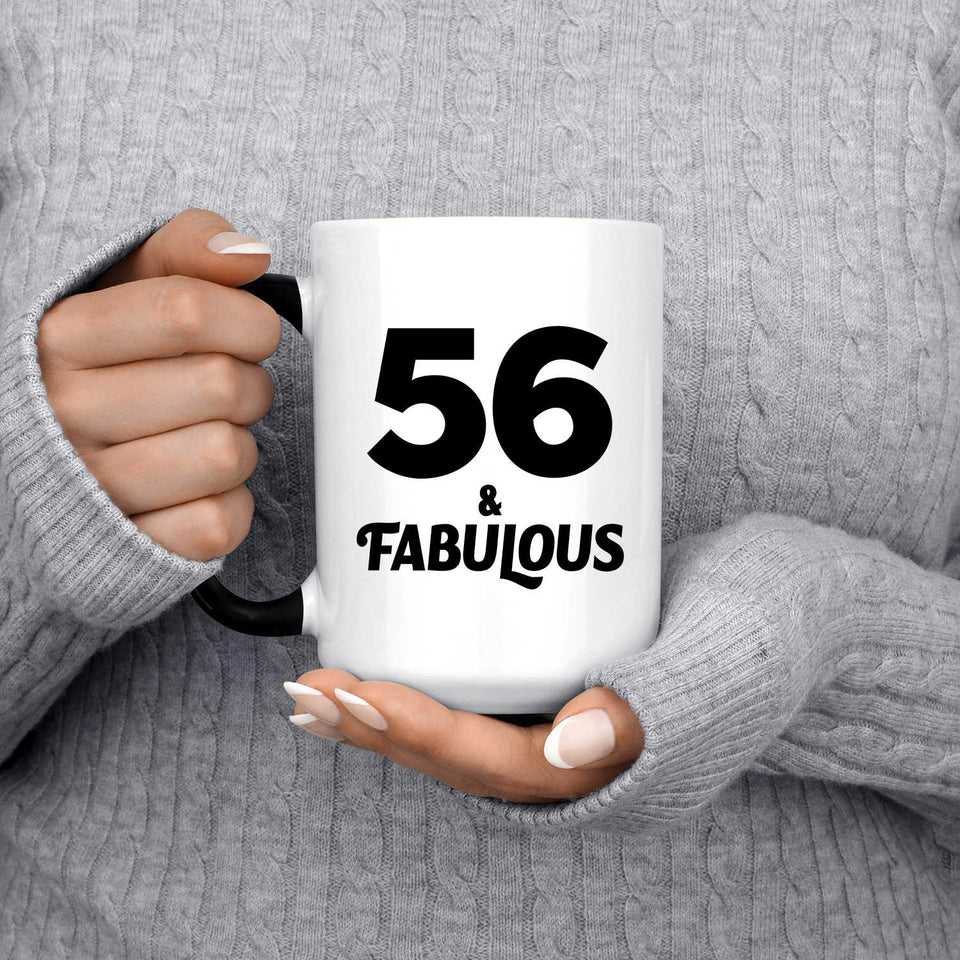 56th Birthday 56 & Fabulous - 15oz Color Changing Mug