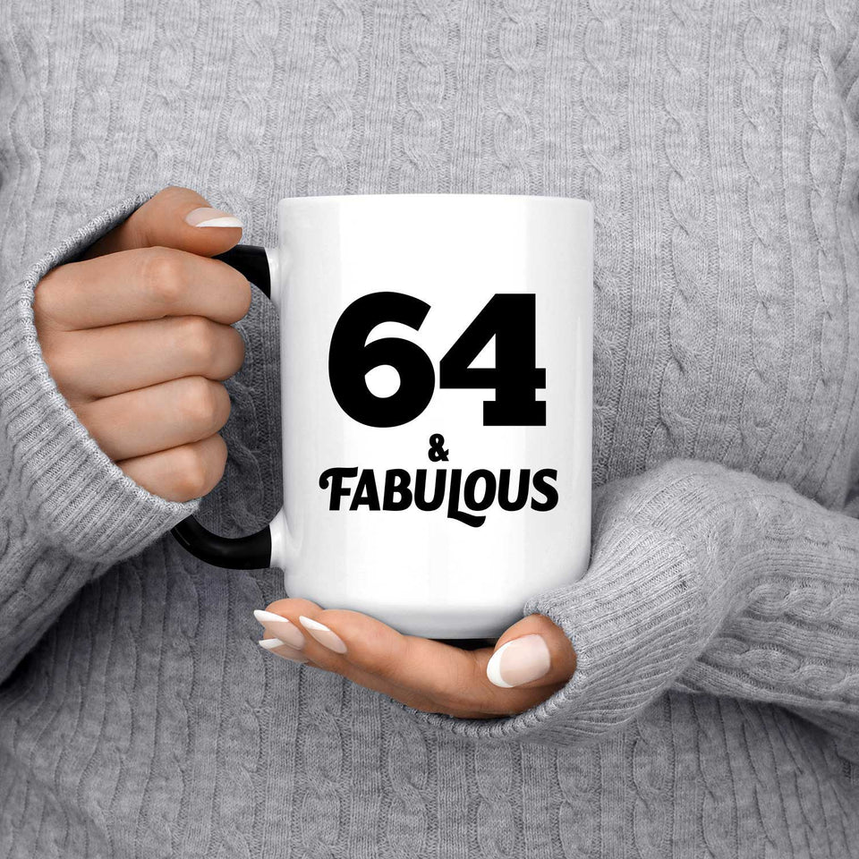 64th Birthday 64 & Fabulous - 15oz Color Changing Mug
