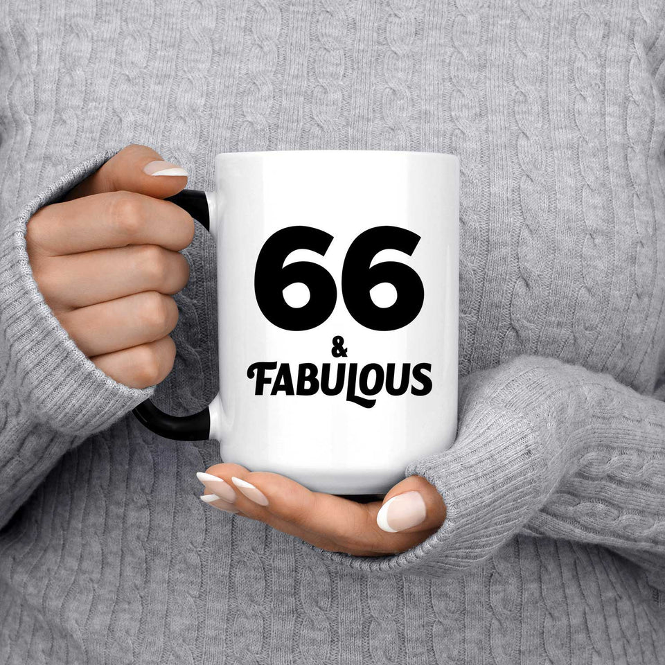 66th Birthday 66 & Fabulous - 15oz Color Changing Mug
