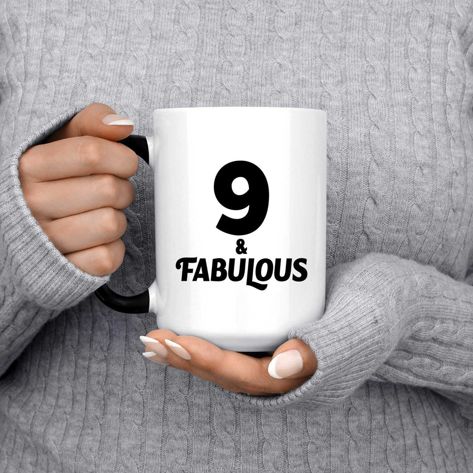 9th Birthday 9 & Fabulous - 15oz Color Changing Mug
