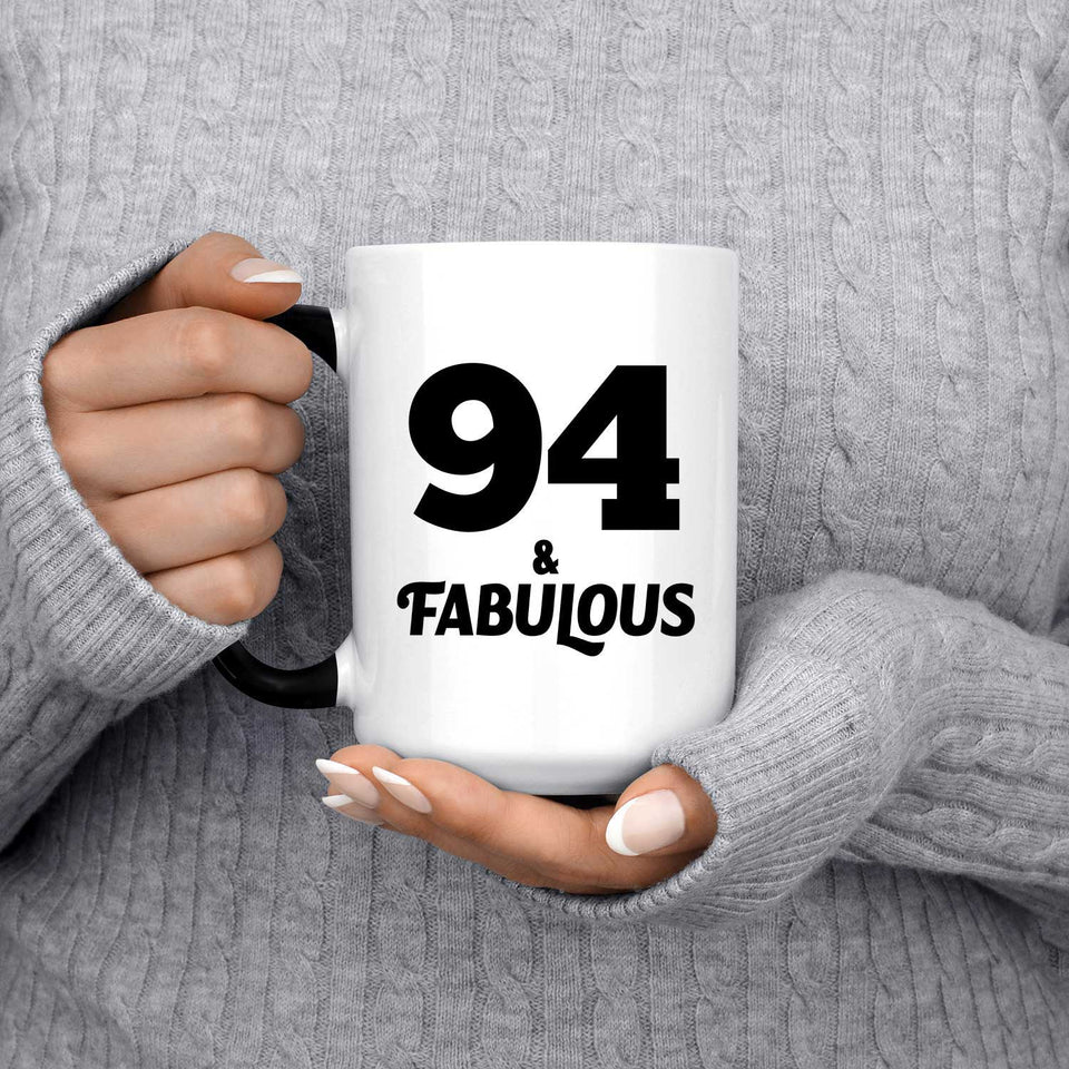 94th Birthday 94 & Fabulous - 15oz Color Changing Mug