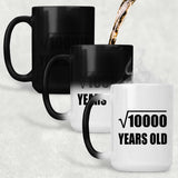 100th Birthday Square Root of 10000 Years Old - 15oz Color Changing Mug