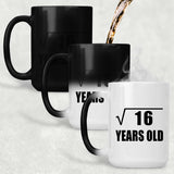 4th Birthday Square Root of 16 Years Old - 15oz Color Changing Mug