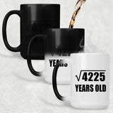 65th Birthday Square Root of 4225 Years Old - 15oz Color Changing Mug