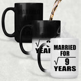 3rd Anniversary Married For Square Root of 9 Years - 15oz Color Changing Mug