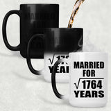 42nd Anniversary Married For Square Root of 1764 Years - 15oz Color Changing Mug