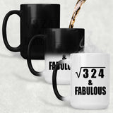 18th Birthday Square Root of 324 & Fabulous - 15oz Color Changing Mug