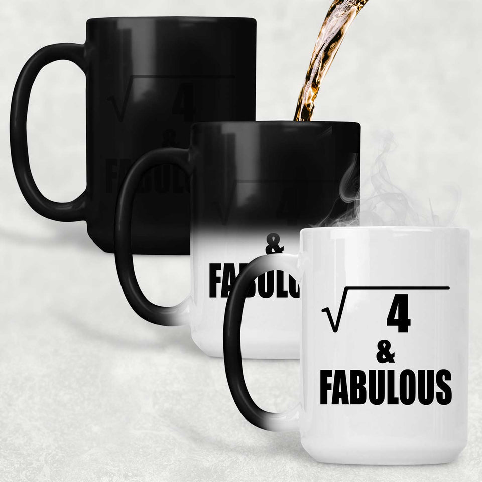 2nd Birthday Square Root of 4 & Fabulous - 15oz Color Changing Mug