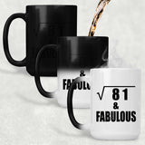 9th Birthday Square Root of 81 & Fabulous - 15oz Color Changing Mug