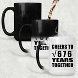 26th Anniversary Cheers To Square Root of 676 Years Together - 15oz Color Changing Mug