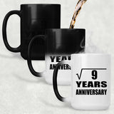 3rd Anniversary Square Root of 9 Years Anniversary - 15oz Color Changing Mug
