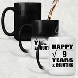 Happy 3rd Anniversary Square Root of 9 Years & Counting - 15oz Color Changing Mug