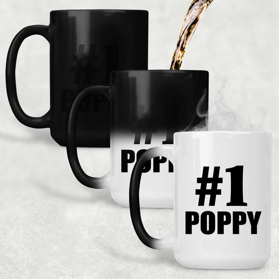 Number One #1 Poppy - 15 Oz Color Changing Mug