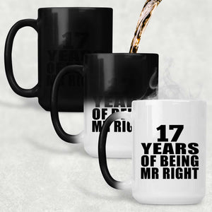 17th Anniversary 17 Years Of Being Mr Right - 15 Oz Color Changing Mug