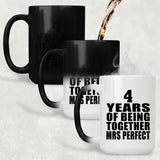 4th Anniversary 4 Years Of Being Mrs Perfect - 15 Oz Color Changing Mug
