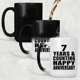 Happy 7th Anniversary 7 Years & Counting - 15 Oz Color Changing Mug