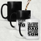 Proud Sheet Metal Worker Dad Of Awesome Son - 15 Oz Color Changing Mug