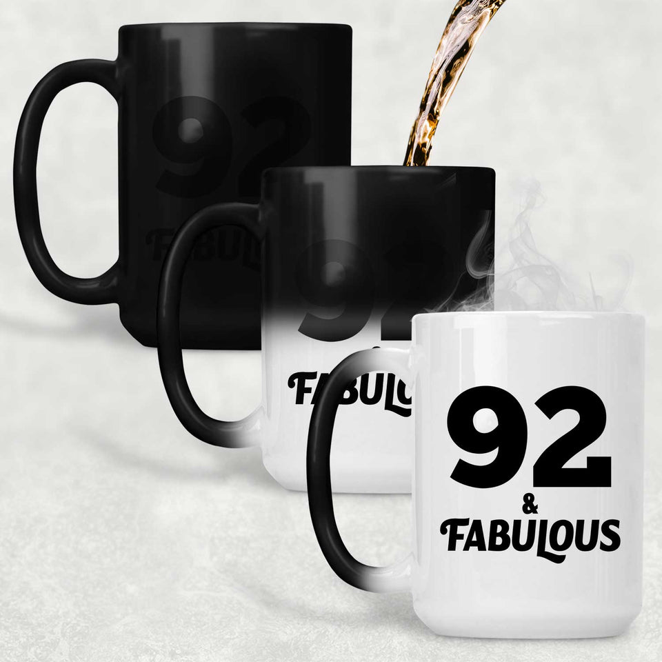 92nd Birthday 92 & Fabulous - 15oz Color Changing Mug