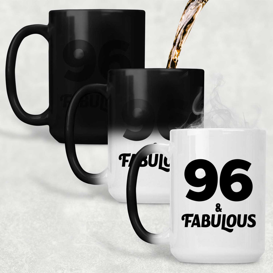 96th Birthday 96 & Fabulous - 15oz Color Changing Mug