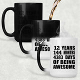 12th Birthday 12 Years 144 Months 4383 Days Of Awesome - 15oz Color Changing Mug