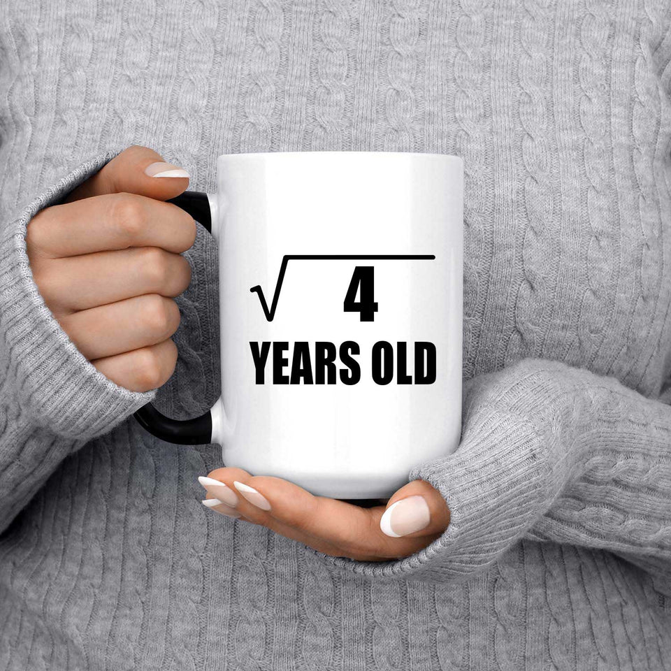 2nd Birthday Square Root of 4 Years Old - 15oz Color Changing Mug