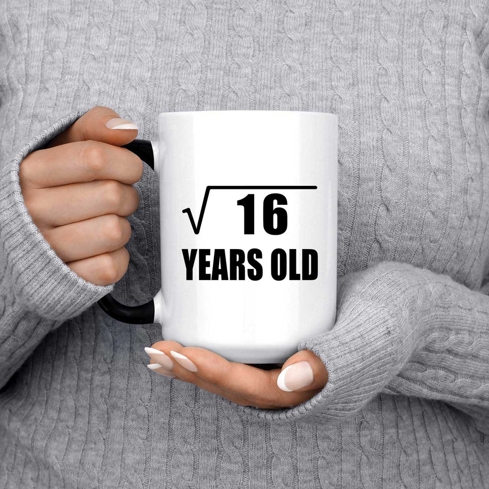 4th Birthday Square Root of 16 Years Old - 15oz Color Changing Mug